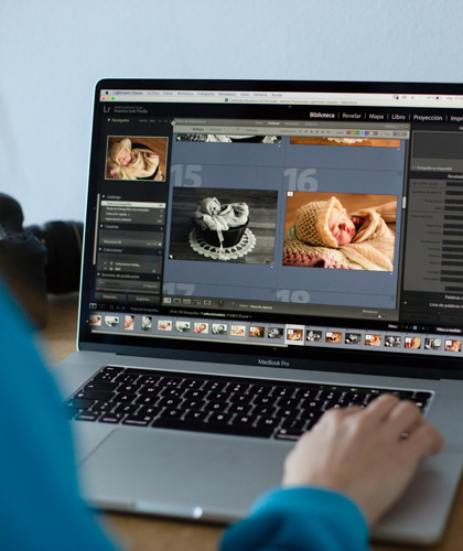 Edición de fotos después de la sesión